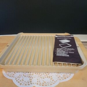 Vintage Littonware Reversible Microwave Oven Bacon Tray. 